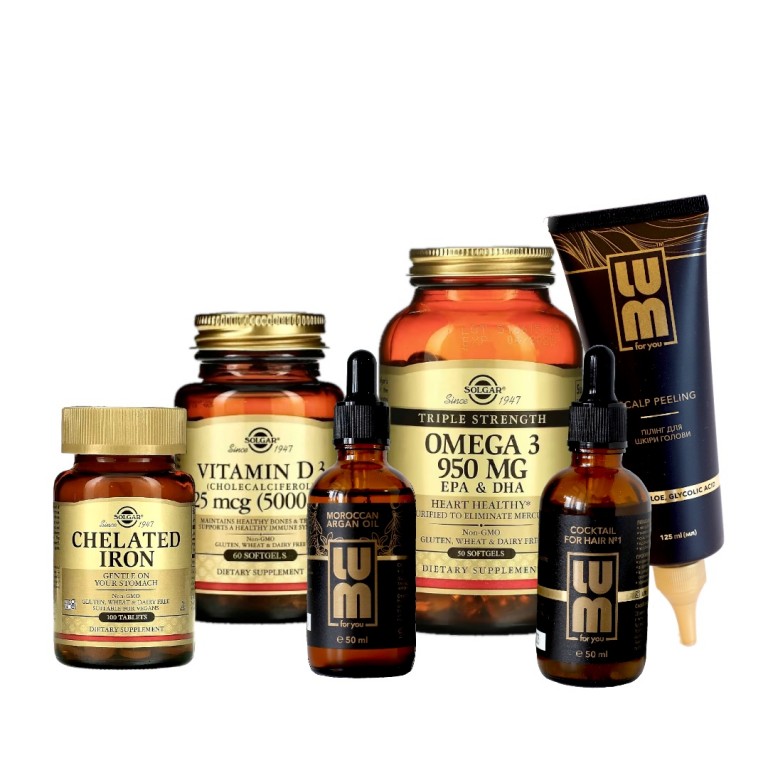 LUM set "Complex of care and vitamins: growth, volume and restoration of hair length"