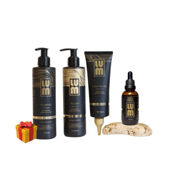 Set LUM " 72 HOURS PF FRESHNESS. UP TO 10 CM IN 3 MONTHS" (Hair growth lotion, shampoo, Balm, scalp peeling)