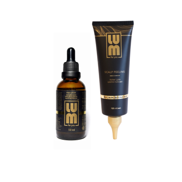 LUM set "SKIN BREATHES-HAIR GROWS. DETOX DUET" (Hair growth acceleration lotion + Scalp Exfoliation)