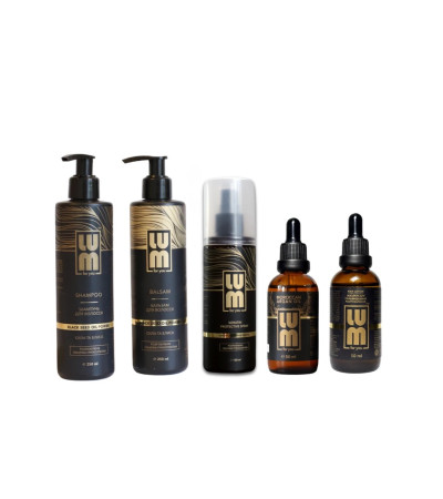LUM set "STRENGTH FORMULA: CLEANSING + NUTRITION + STIMULATION" (Hair growth lotion, shampoo, Balm, Argan Oil, Thermal Protection Spray)