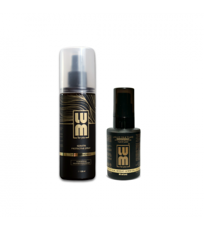 LUM set "Radiance and shine of hair" (thermal protection spray + fluid)