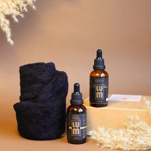 LUM set "GROWTH ACTIVATION AND AMAZING VOLUME" (Hair growth lotion, argan oil, turban)