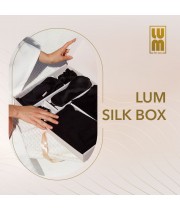 "A set of natural silk accessories Silk hugs from LUM"