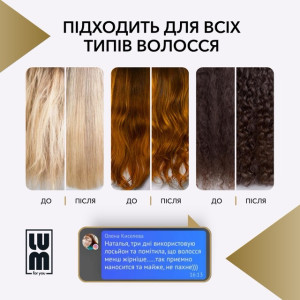 LUM set "DOUBLE GROWTH X2 AND DEEP CLEANING" (2 PCs hair growth Lotion, peeling, Thermal Protection Spray)