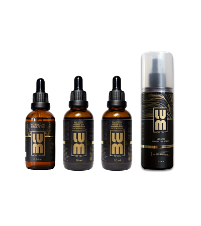 LUM set "Pro +10 cm in 3 months" (2 PCs hair growth lotions, Argan Oil, Thermal Protection Spray)