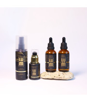 LUM set "HAIR GROWTH X2 AND SILK SOFTNESS" (2 PCs hair growth Lotion, fluid, thermal protection spray)