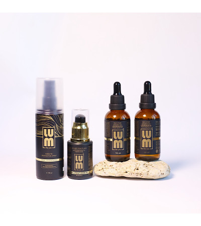 LUM set "HAIR GROWTH X2 AND SILK SOFTNESS" (2 PCs hair growth Lotion, fluid, thermal protection spray)