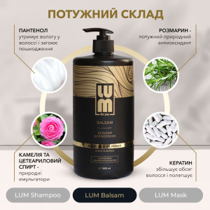Набор LUM "1000 МЛ ЕЖЕДНЕВНЫЙ УХОД ЗА ВОЛОСАМИ" LUM TRIO (Шампунь + Бальзам + Маска)