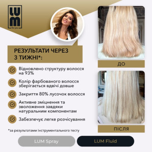 LUM set "RADIANCE AND SHINE HAIR" (Thermal protection spray + Fluid)