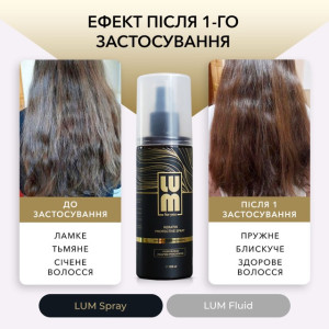 LUM set "RADIANCE AND SHINE HAIR" (Thermal protection spray + Fluid)