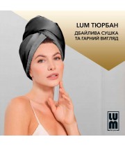 Reversible Turban Towel by LUM, black