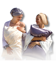 Boxing  "GENTLE CARE" LUM silk pillowcase, turban and elastic band